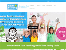 Tablet Screenshot of lizardlearning.com